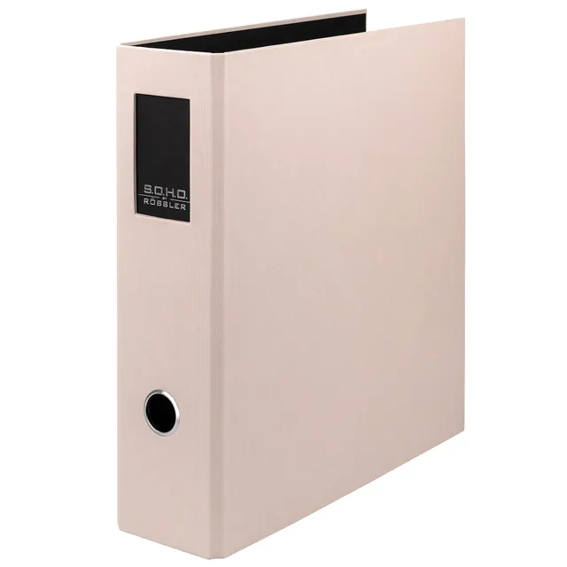 r-ssler-s-o-h-o-ordner-breit-a4-8-5-cm-mit-r-ckenschild-powder-rosa image 1
