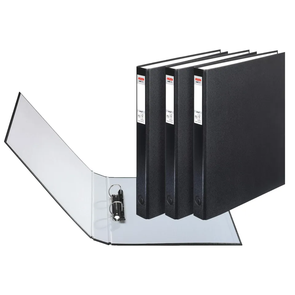 herlitz-1913821-ringbuch-a4-pp-2-ring-24-mm-3er-pack-schwarz image 1