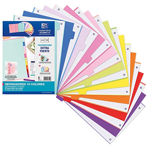 oxford-register-trennw-nde-a4-10-positionen-10-farben-500-mikron image 2