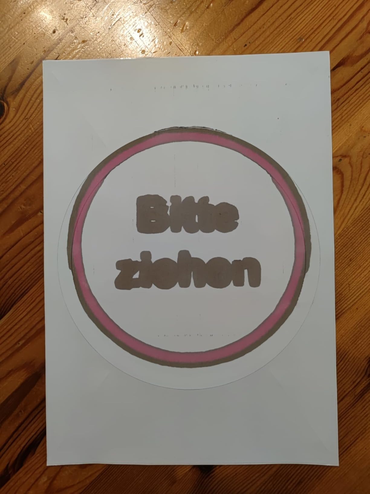 Gute Wirkung, Anbringen üben