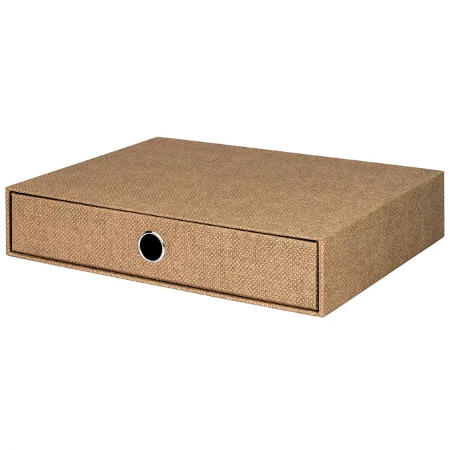 r-ssler-s-o-h-o-schubladenbox-a4-querformat-1-fach-haselnuss-braun image 1