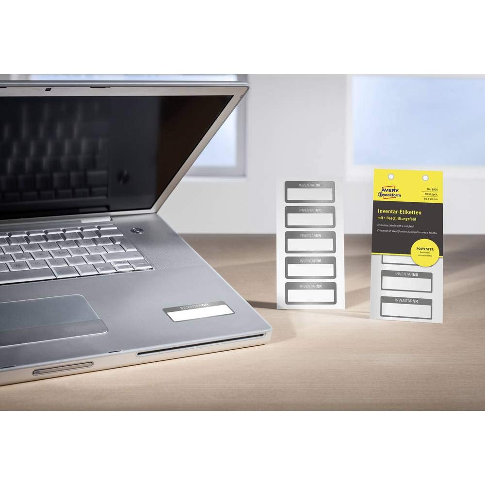 avery-zweckform-6905-inventaretiketten-50x20-mm-silber-schwarz-50-st-ck image 2