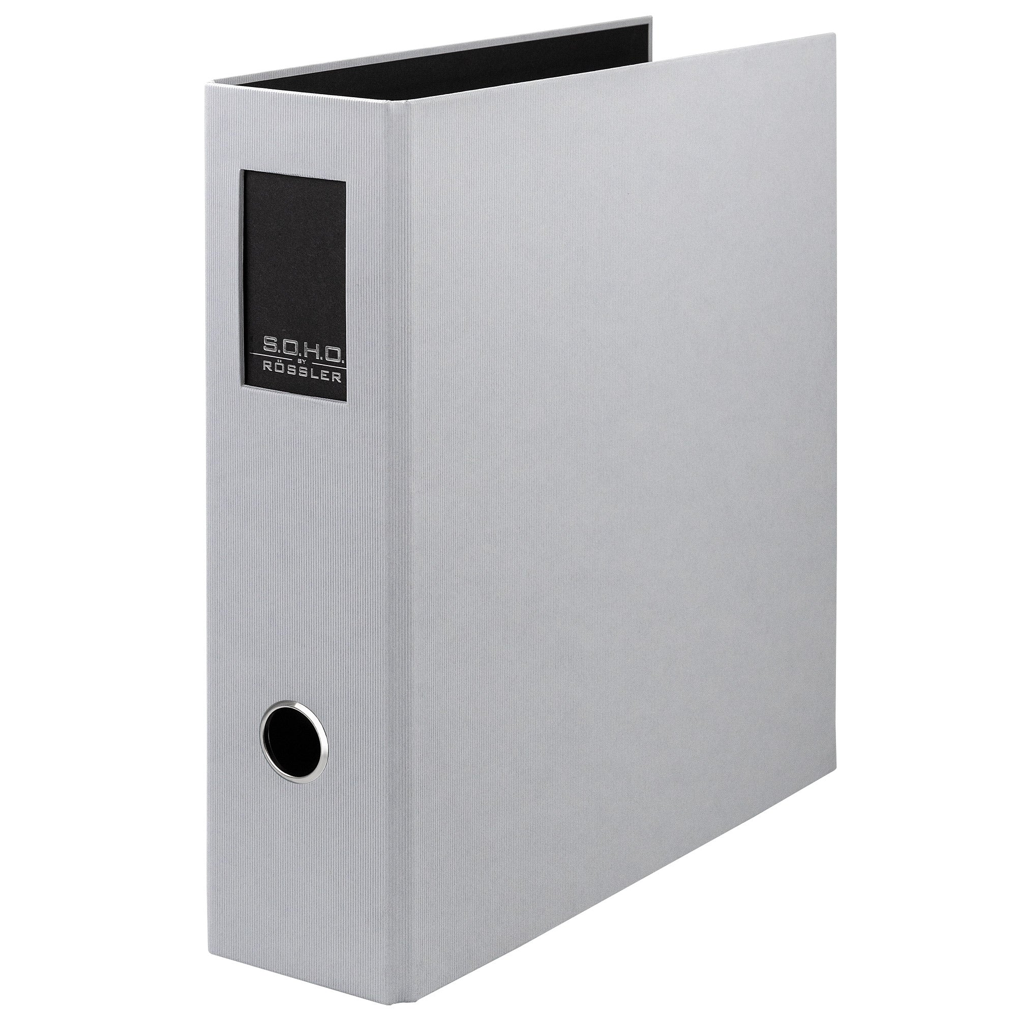 r-ssler-s-o-h-o-ordner-breit-a4-8-5-cm-stone-grau-mit-r-ckenschild image 1