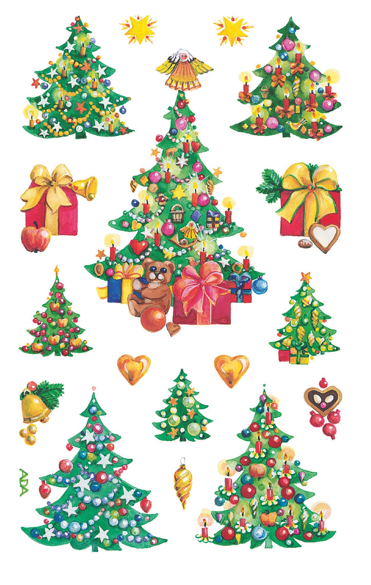 avery-zweckform-z-design-weihnachtssticker-weihnachtsb-ume-52401-30-st-ck image 2