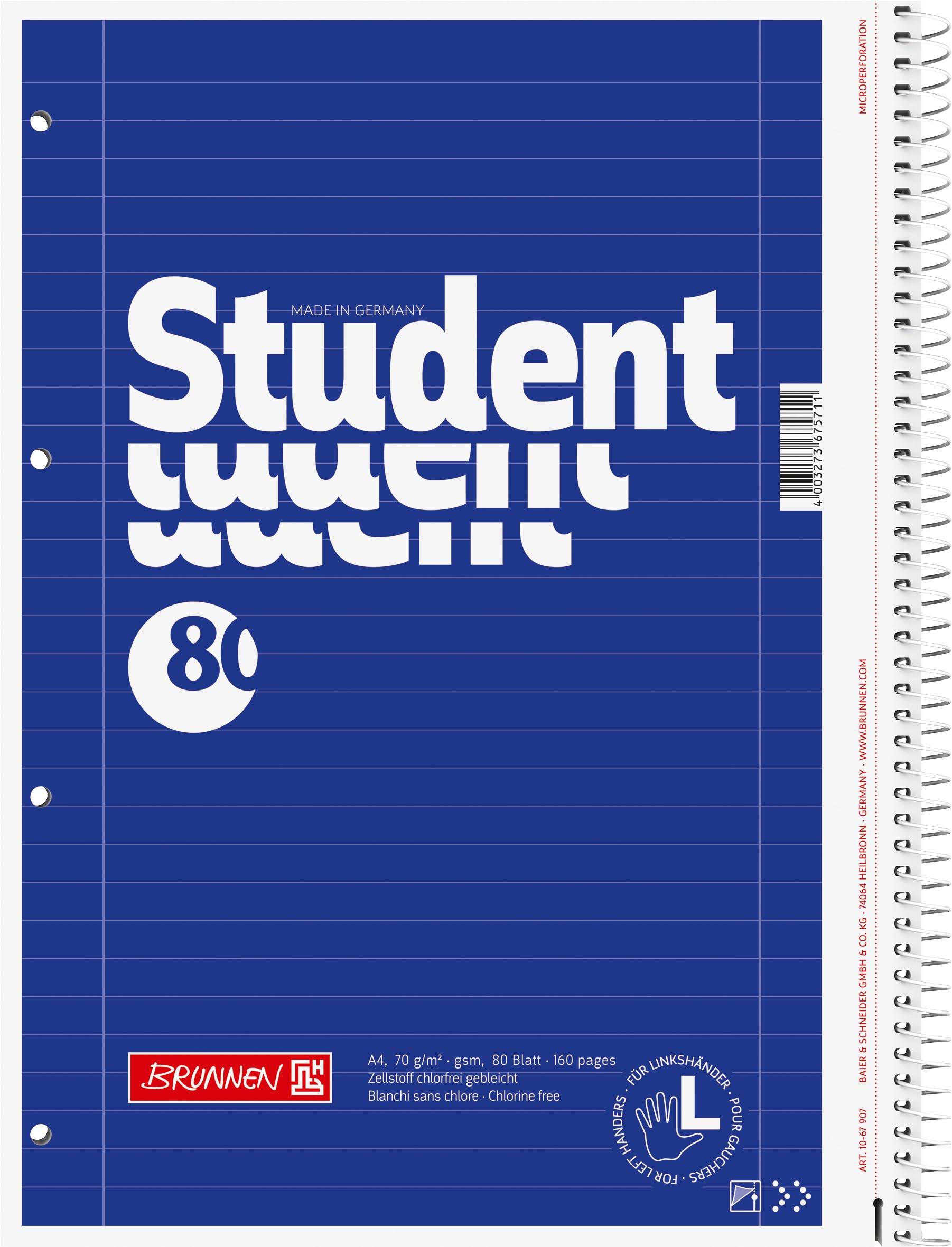 brunnen-student-collegeblock-a4-lin-27-f-r-linksh-nder-80-blatt-blau image 1