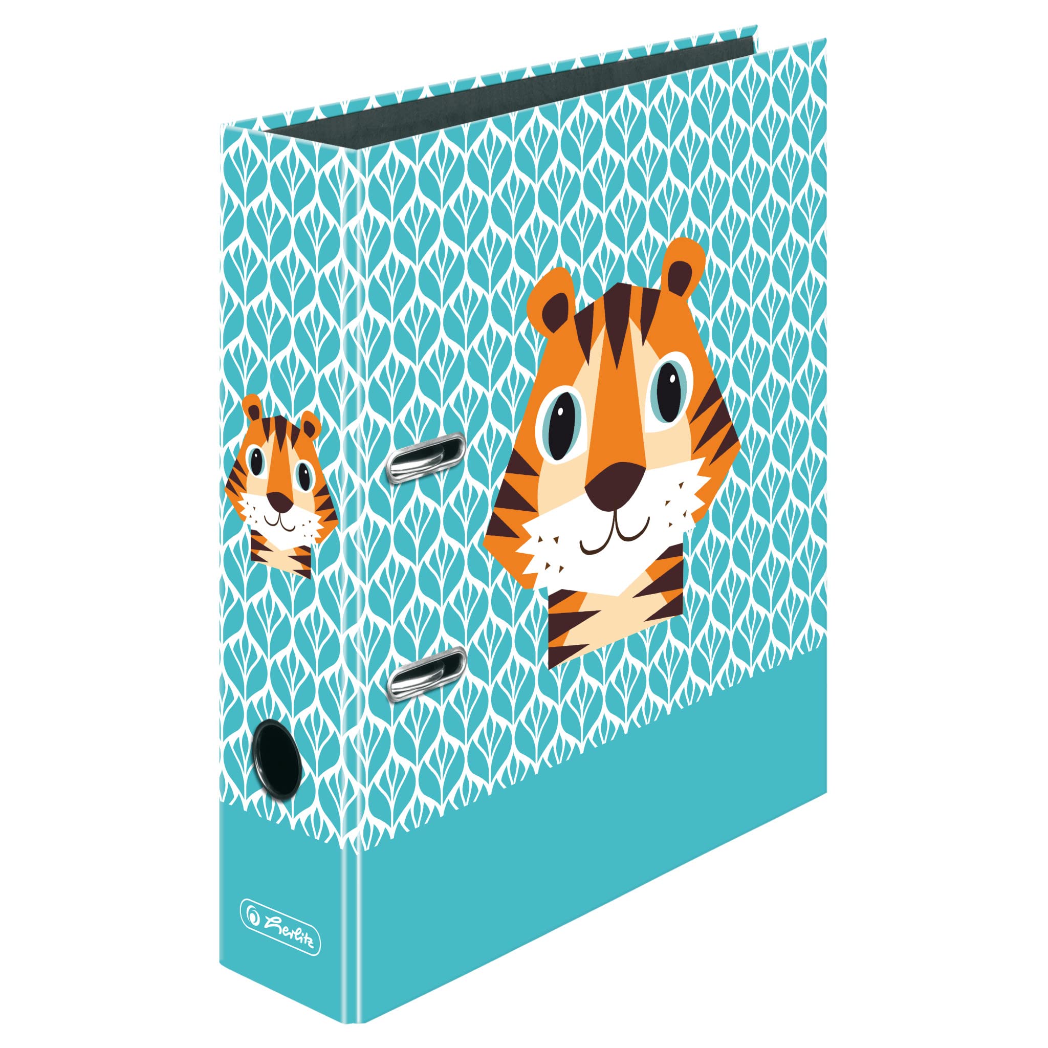 herlitz-ordner-max-file-a4-8-cm-t-rkis-motiv-cute-animals-tiger image 1