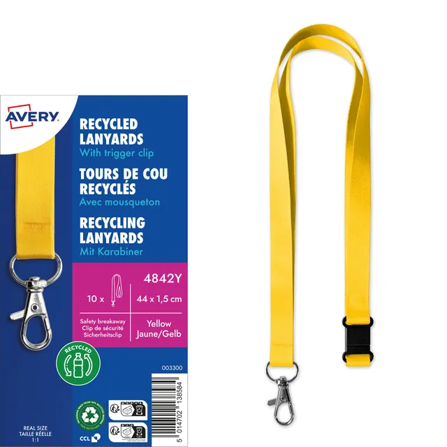 avery-zweckform-4842y-lanyard-gelb-10-st-ck-44x1-5-cm-mit-karabiner-und-sicherhe image 1