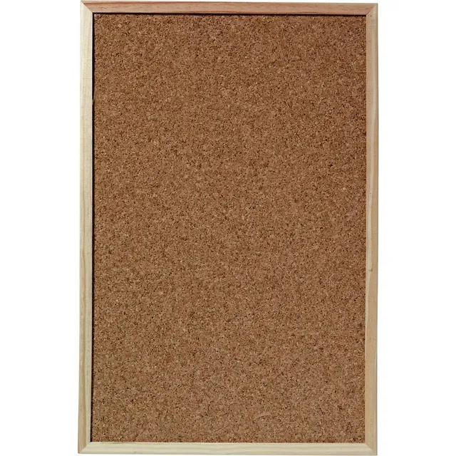 herlitz-pinnwand-kork-40-x-60-cm-mit-holzrahmen-braun image 1