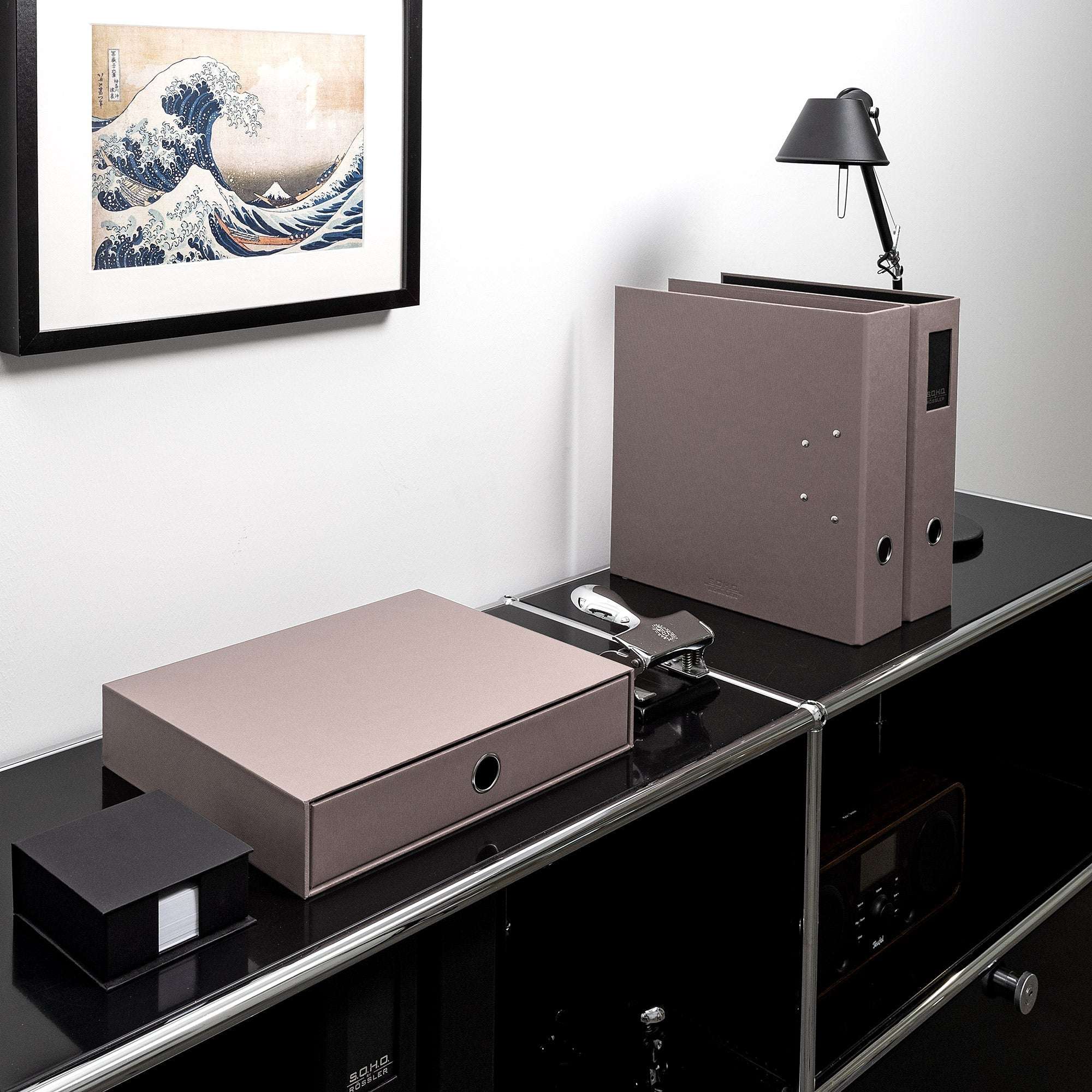 r-ssler-s-o-h-o-schubladenbox-a4-querformat-1-fach-taupe image 4