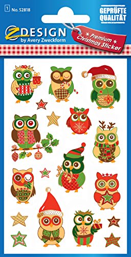 avery-zweckform-z-design-52818-weihnachtsaufkleber-eulen-18-sticker image 6
