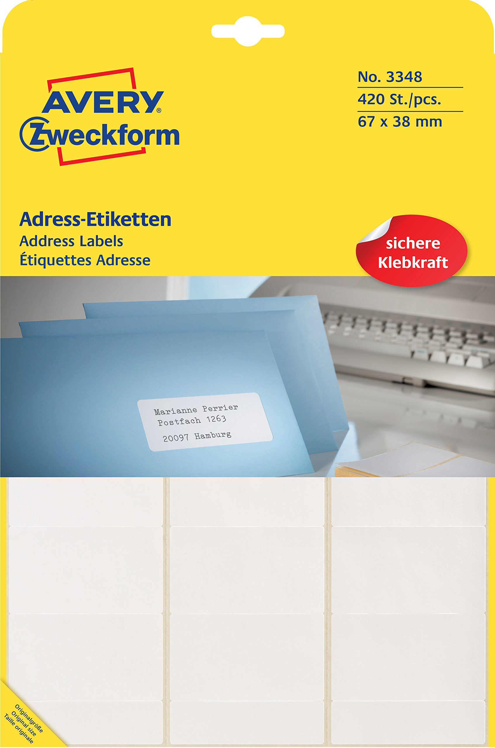 avery-zweckform-3348-adress-etiketten-papier-matt-67-x-38-mm-420-etiketten-wei image 1