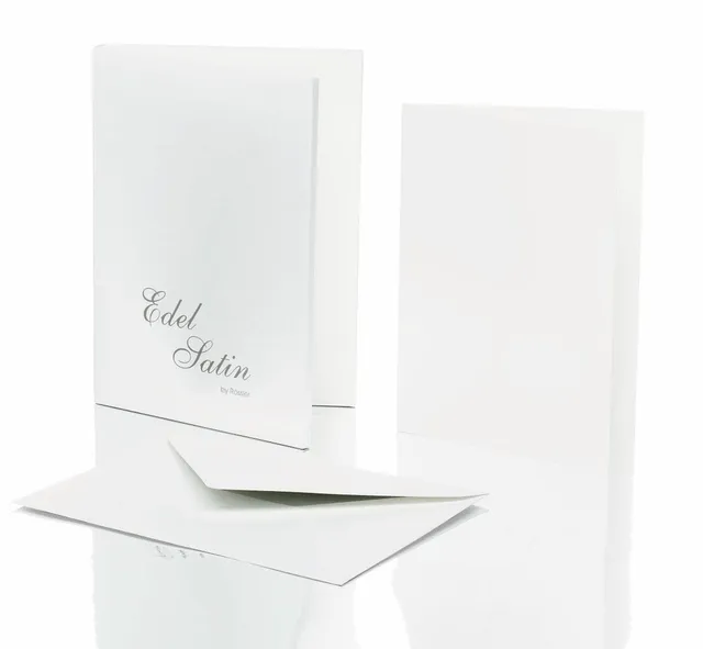 r-ssler-paperado-briefpapier-set-8er-c6-umschl-ge-a6-karten-satiniert-wei image 1