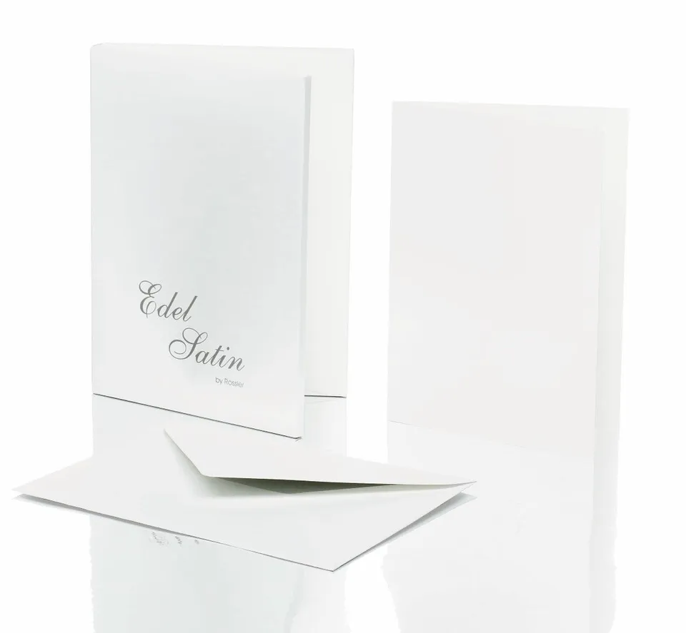 r-ssler-paperado-briefpapier-set-8er-c6-umschl-ge-a6-karten-satiniert-wei image 1