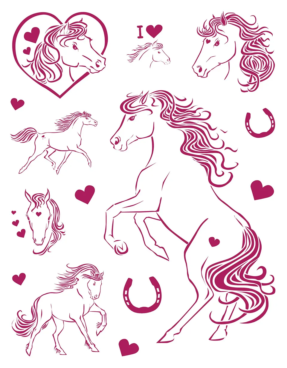 avery-zweckform-z-design-fensterbilder-pferde-54995-selbstklebend-14-sticker image 1