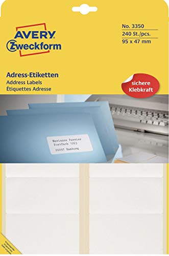 avery-zweckform-3350-adress-etiketten-95x47-mm-240-etiketten-matt-wei image 5