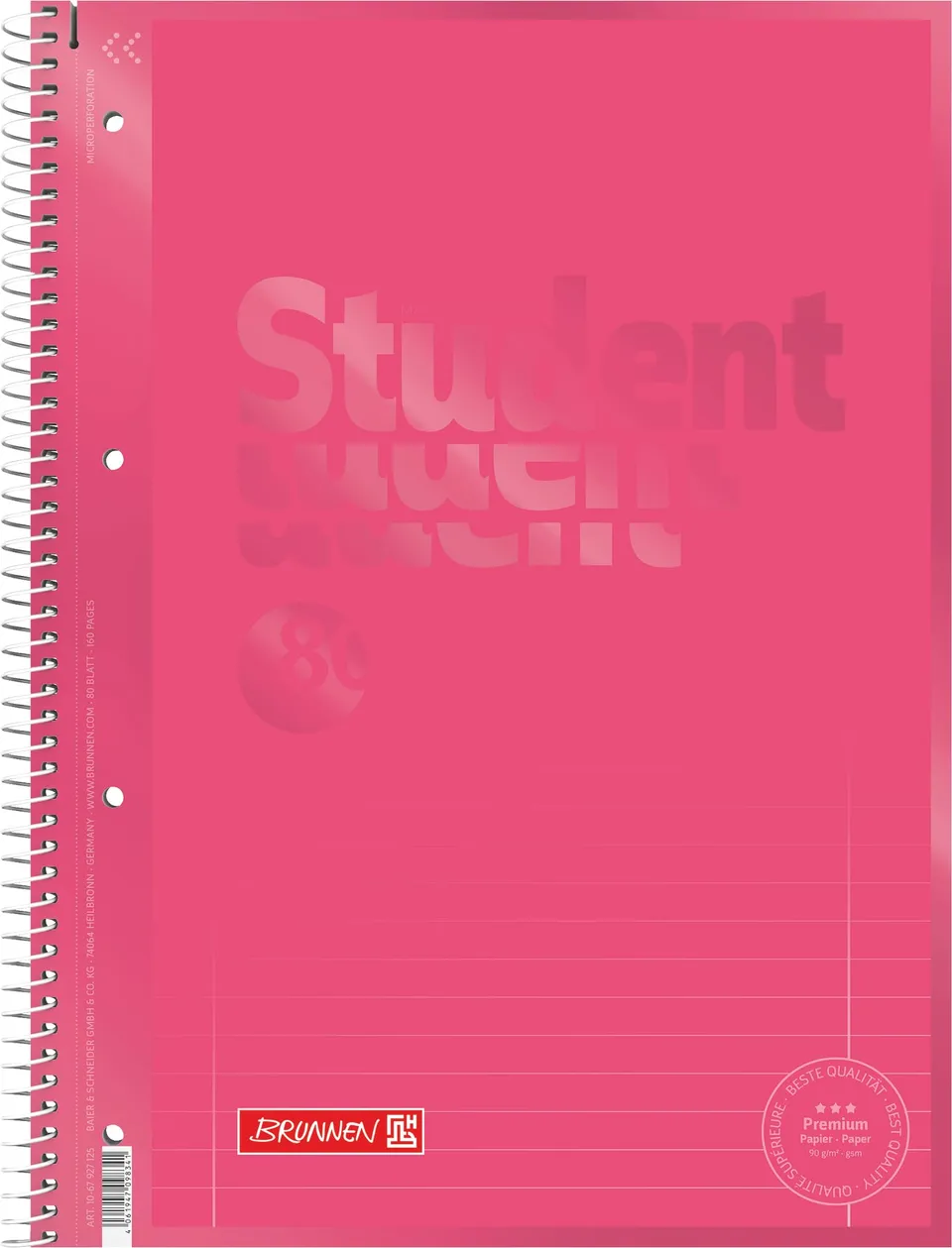 brunnen-collegeblock-premium-student-colour-code-a4-lineatur-27-80-blatt-tulip image 1