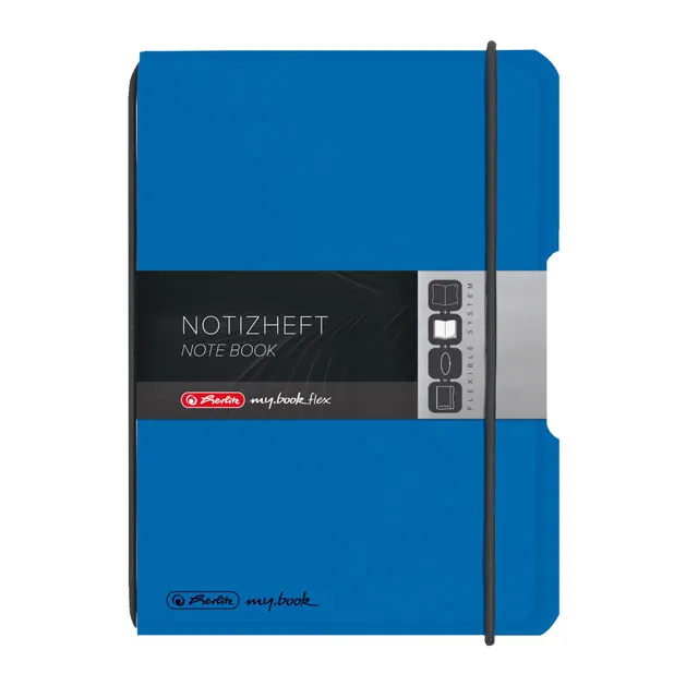 herlitz-my-book-flex-notizheft-a6-kariert-40-blatt-blaues-wechselcover image 1