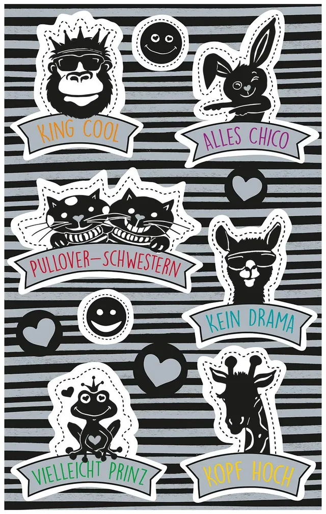 avery-zweckform-z-design-57082-deko-sticker-coole-tiere-11-tieraufkleber-mit-sil image 1