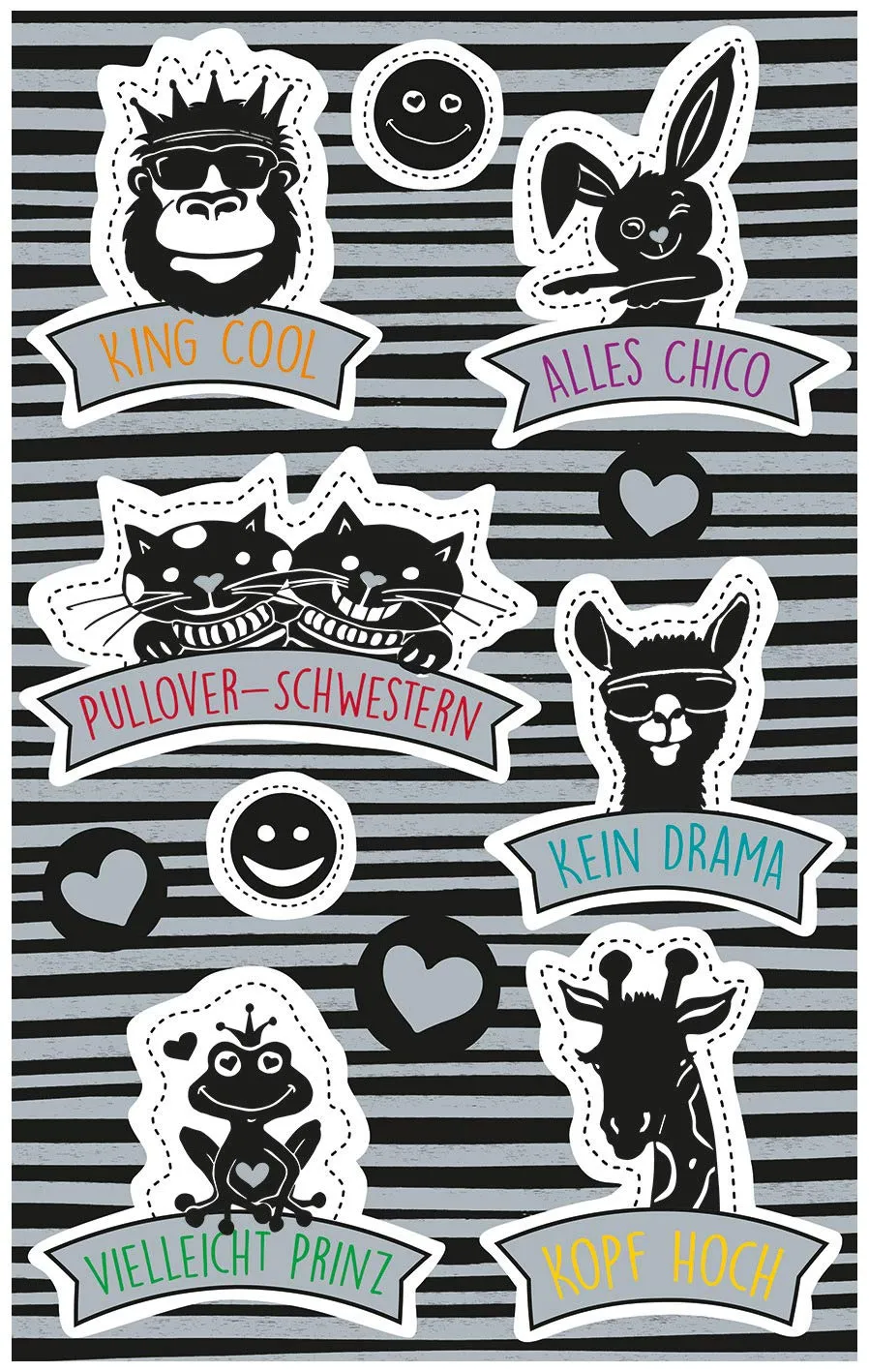 avery-zweckform-z-design-57082-deko-sticker-coole-tiere-11-tieraufkleber-mit-sil image 1