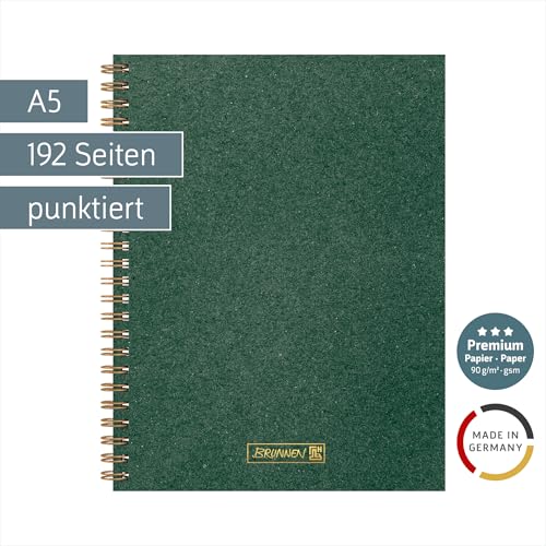 brunnen-premium-wire-notizbuch-a5-punktiert-192-seiten-dunkelgr-n image 8
