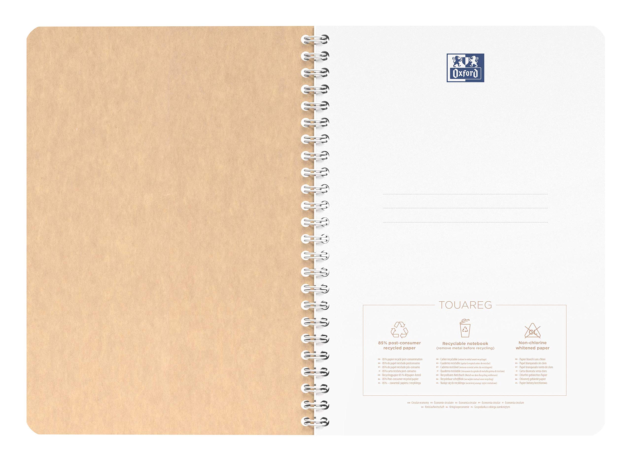 oxford-touareg-spiral-notizbuch-a5-kariert-50-blatt-10er-pack-recycling image 4