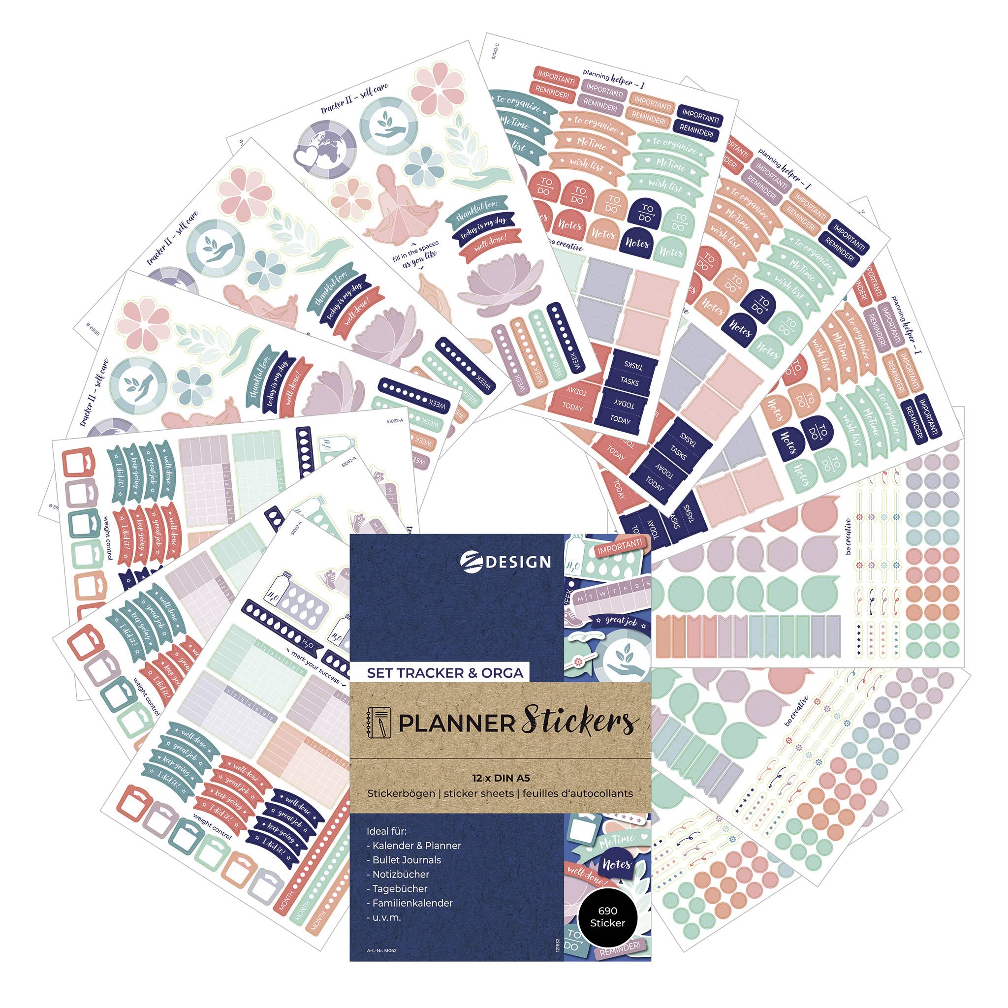 avery-zweckform-51062-tracker-orga-planner-sticker-690-aufkleber-pastell image 1