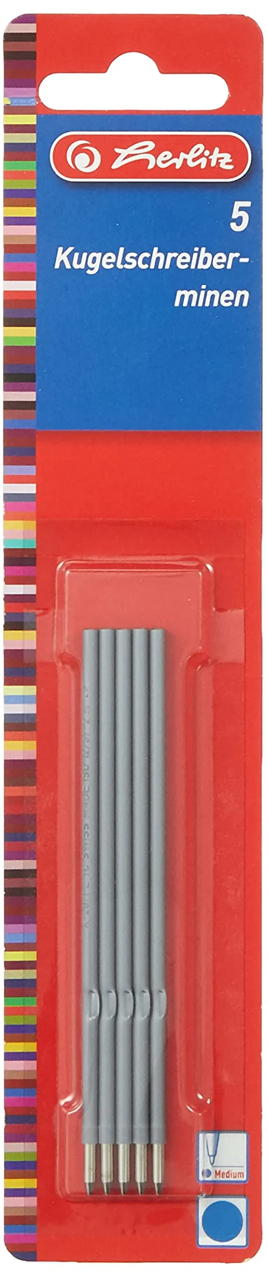 herlitz-kugelschreibermine-x-20-kugelschreiber-nachf-llmine-blau-5er-blister image 1