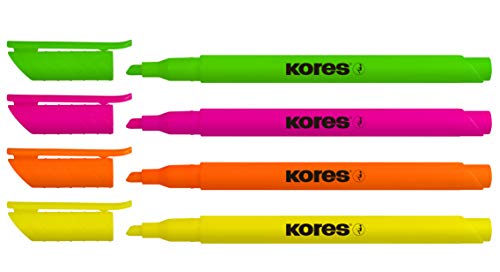 kores-high-liner-textmarker-keilspitze-neon-4er-pack-sortiert image 8