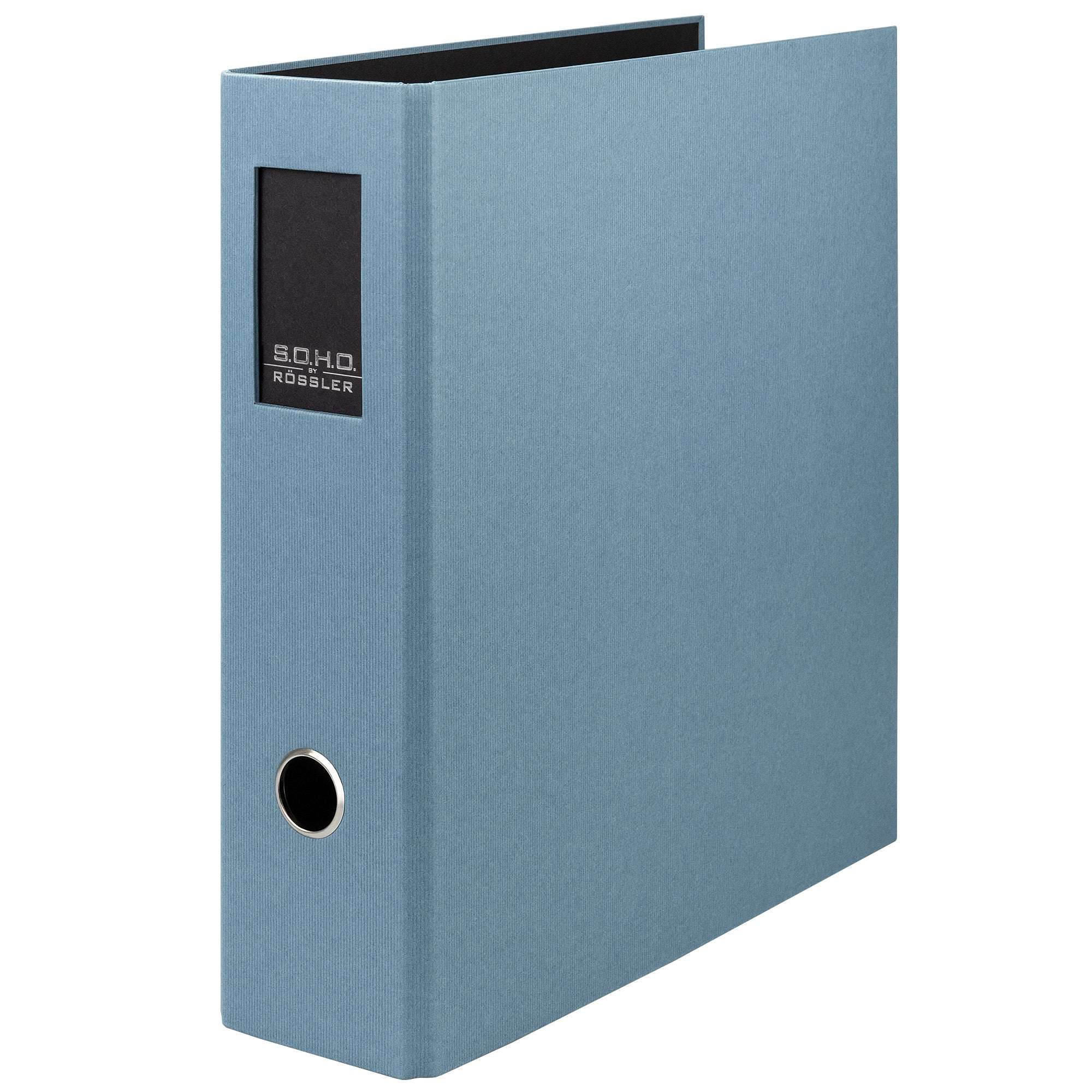 r-ssler-s-o-h-o-ordner-breit-a4-8-5-cm-denim-blau-mit-r-ckenschild image 1