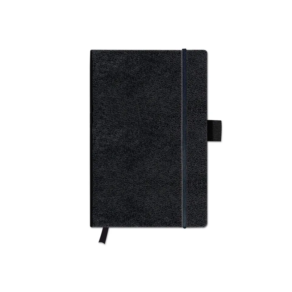 herlitz-my-book-classic-notizbuch-a6-kariert-96-blatt-schwarzer-kunstleder-einba image 1