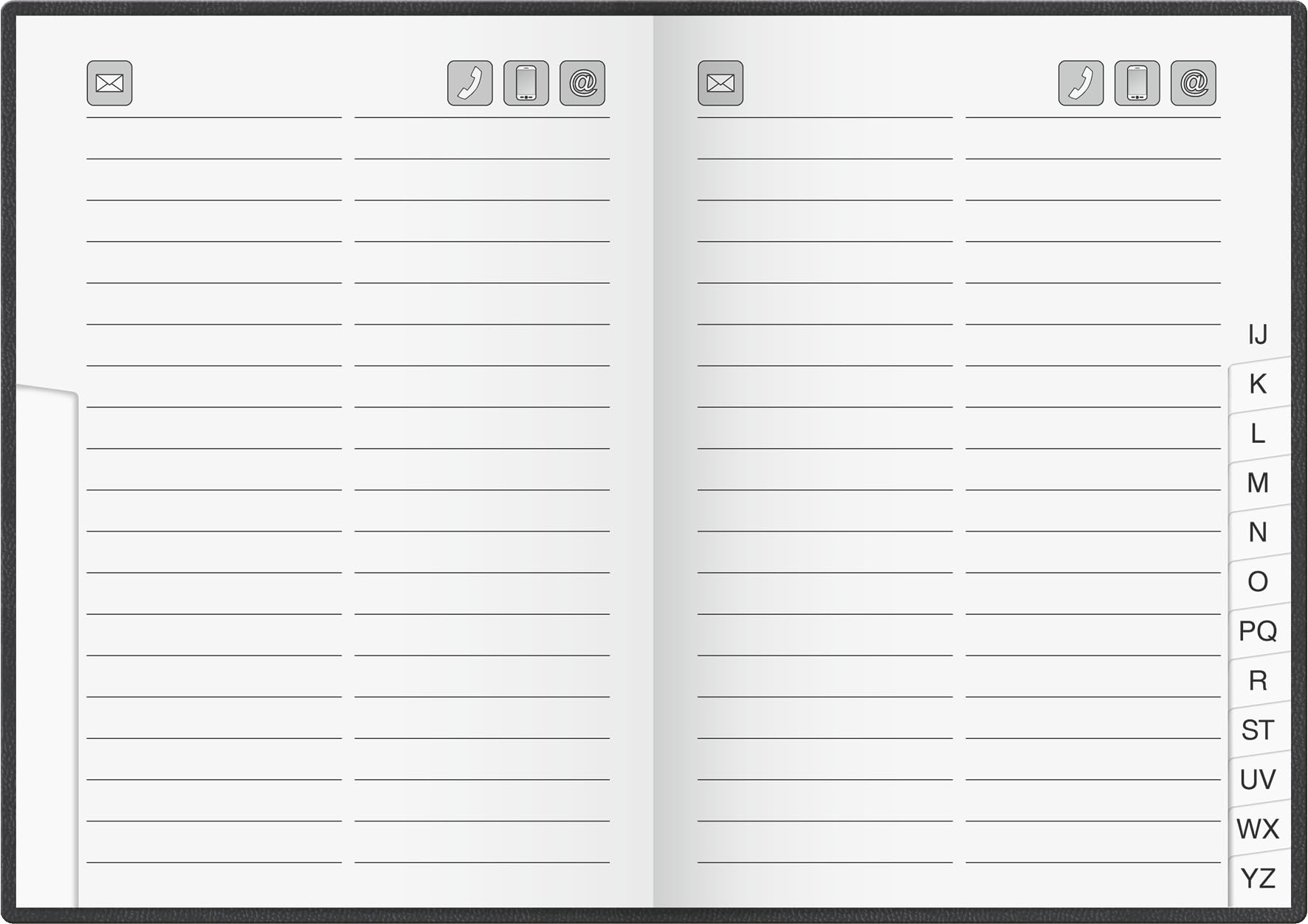brunnen-schuppen-telefonregister-adressbuch-a-z-384-schwarz-100x140x10-mm image 3