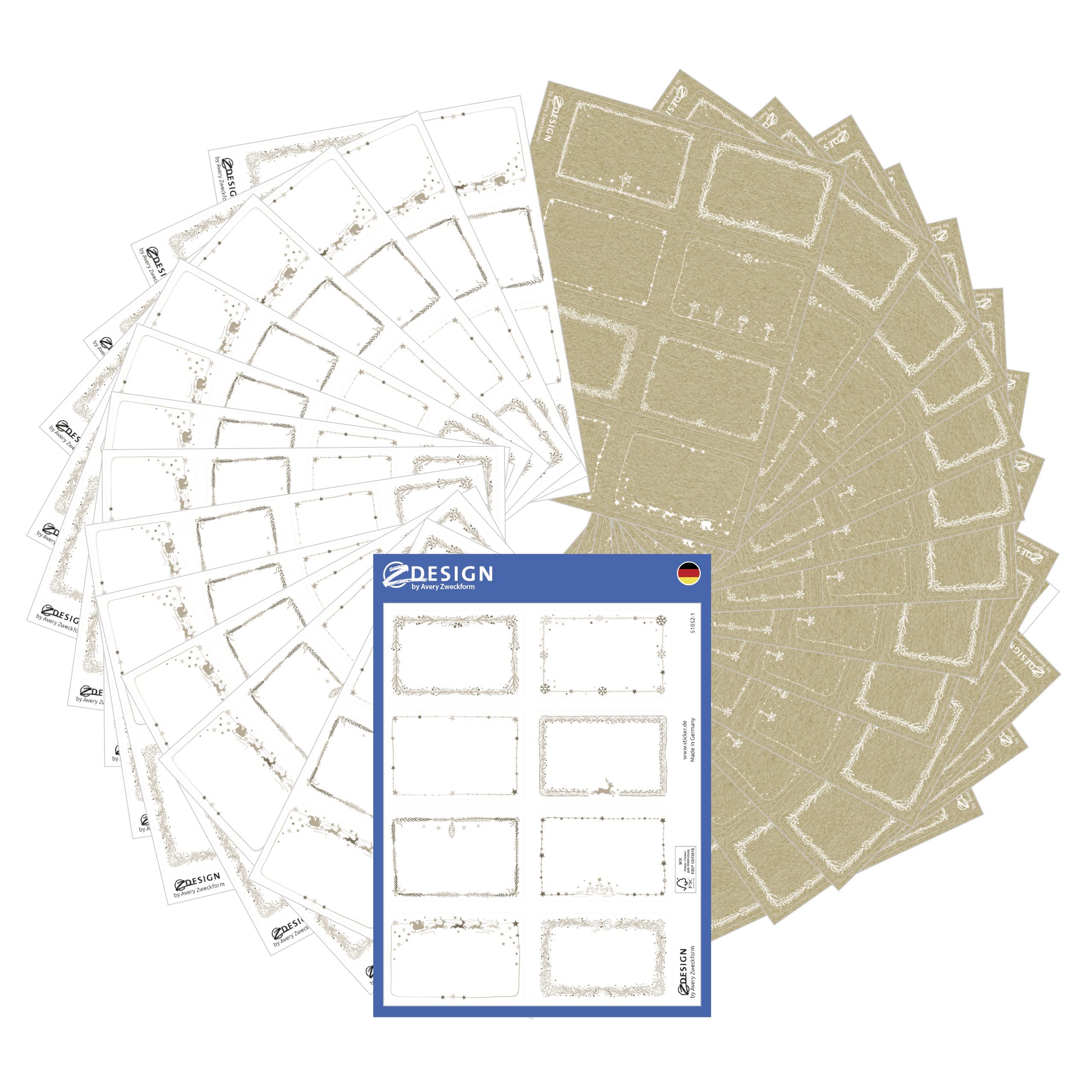avery-zweckform-z-design-weihnachtsaufkleber-set-art-51052-204-st-ck-52x33-mm-we image 1