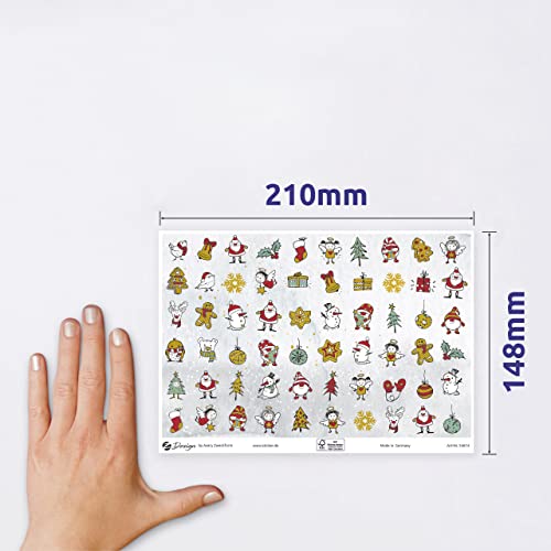 avery-zweckform-z-design-54614-weihnachtssticker-sterne-120-aufkleber-mit-goldpr image 7