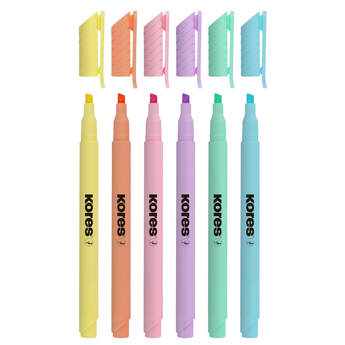 kores-high-liner-pastell-textmarker-6er-set-keilspitze image 2