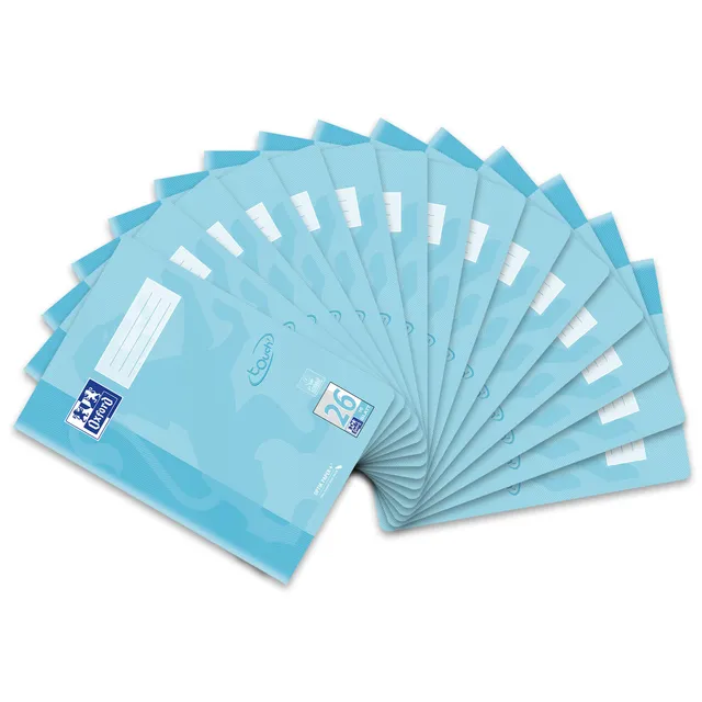 oxford-schulheft-touch-a4-lineatur-26-kariert-16-blatt-pastell-blau-15er-pack image 1