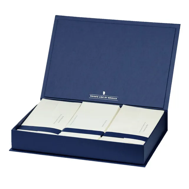 r-ssler-private-line-personalisierbare-briefpapier-kassette-creme-60-st-ck-blau image 1