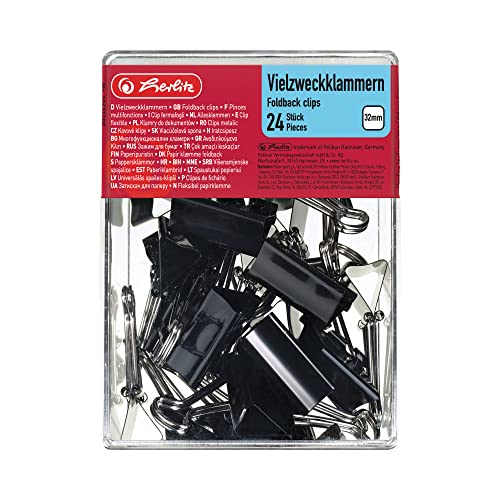 herlitz-vielzweckklammern-32-mm-schwarz-24-st-ck-foldback-klammern image 2