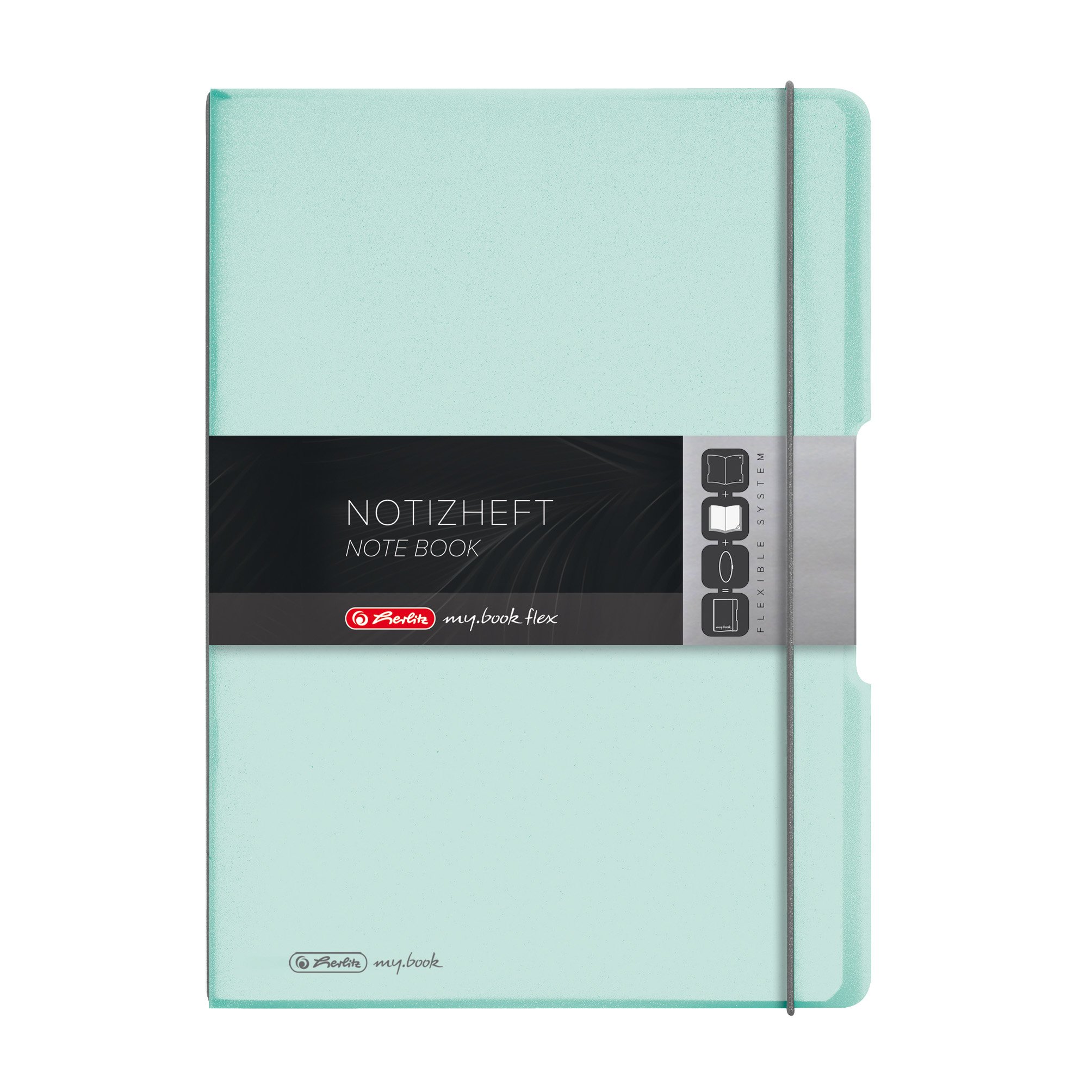 herlitz-my-book-flex-notizheft-a4-minze-transparent-80-blatt image 1