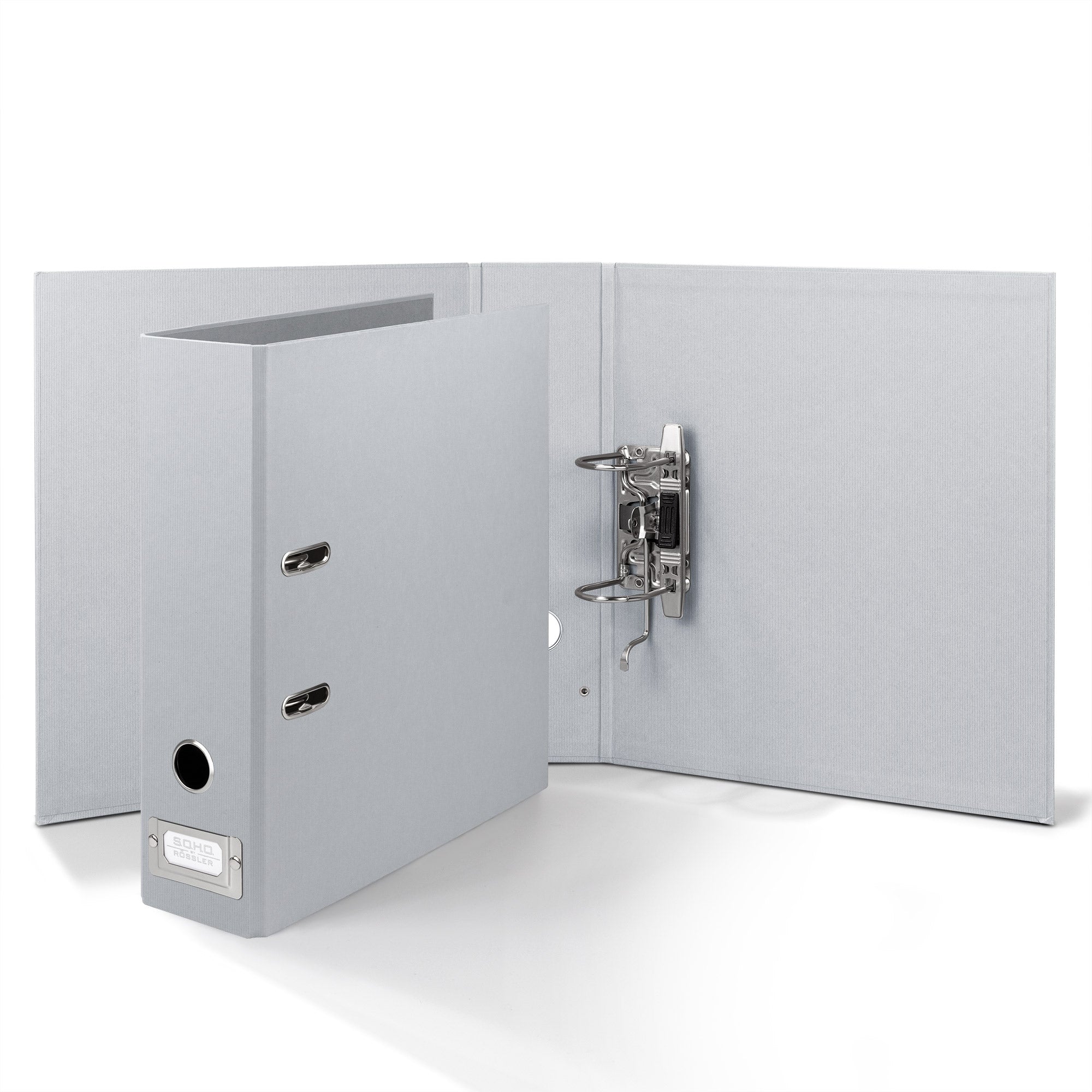 r-ssler-s-o-h-o-ordner-breit-a4-8cm-stone-grau-mit-r-ckenschild-metall image 3