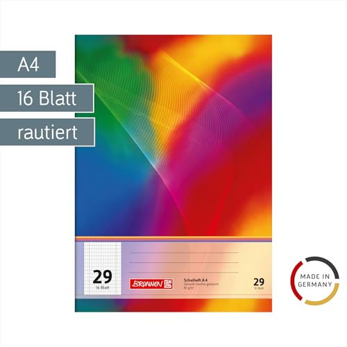 brunnen-schulheft-din-a4-16-blatt-liniert-kariert-lineatur-29-standard image 5