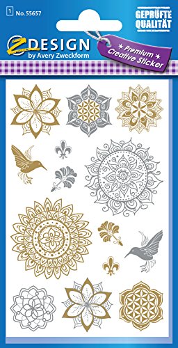 avery-zweckform-55657-z-design-sticker-mandala-silber-gold-14-st-ck image 4