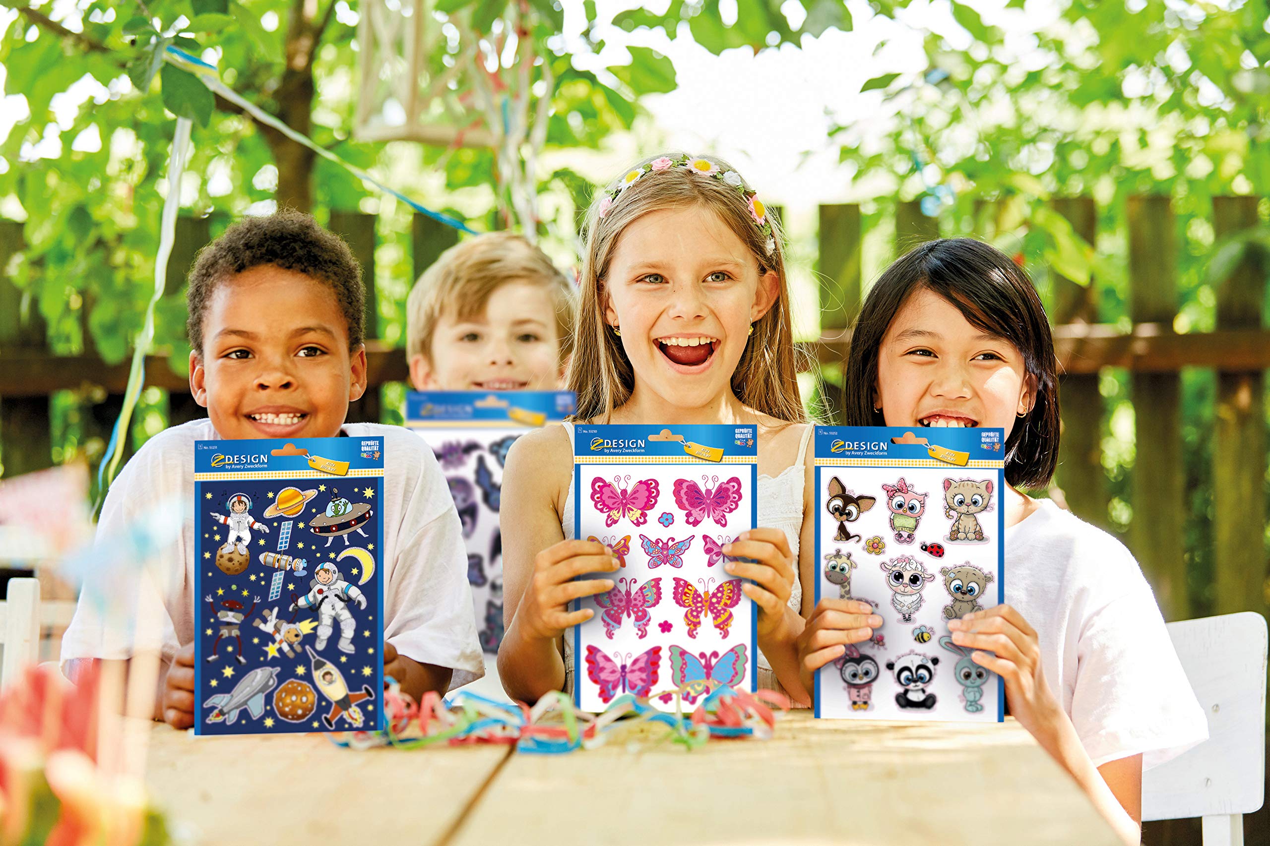 avery-zweckform-z-design-kinder-sticker-53251-weltall-glitter-10-st-ck image 3