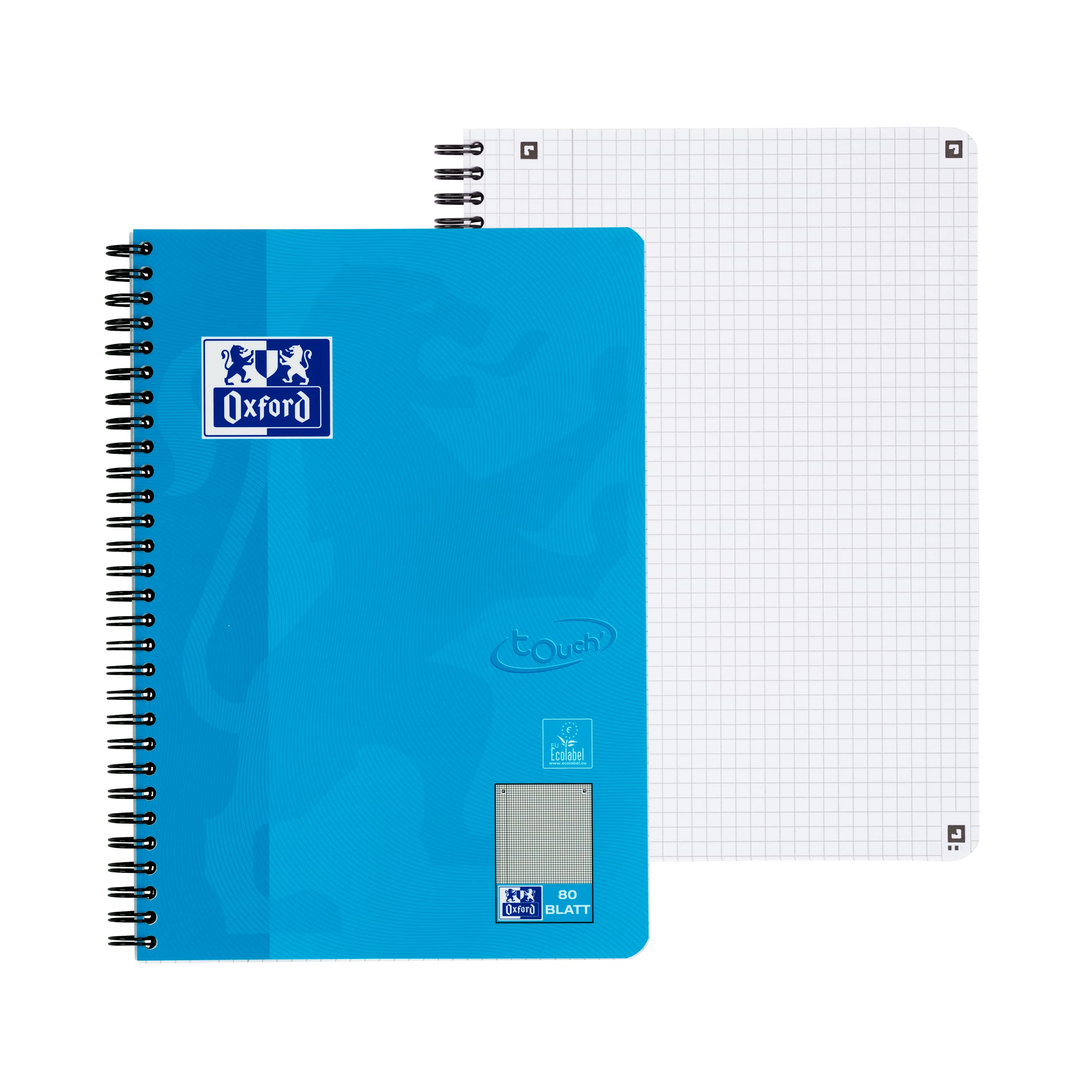 oxford-touch-collegeblock-b5-liniert-mit-rand-80-blatt-aqua-5er-pack image 2