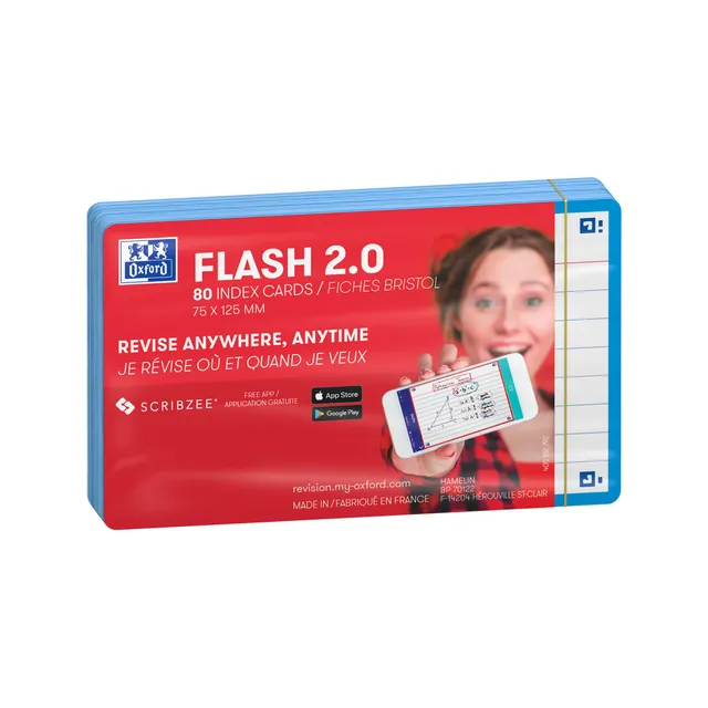 oxford-flash-2-0-karteikarten-a7-liniert-t-rkis-80-blatt image 1