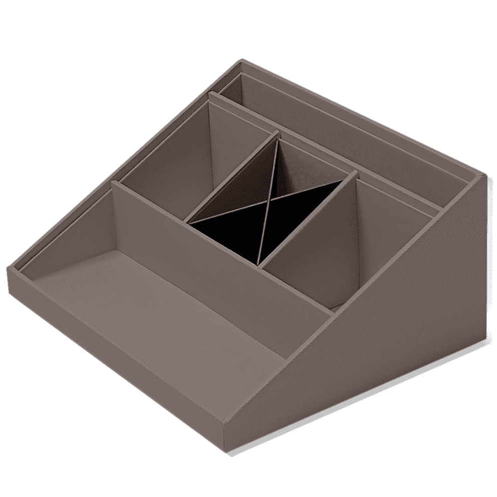 r-ssler-s-o-h-o-schreibtisch-organizer-mit-5-f-chern-taupe image 5