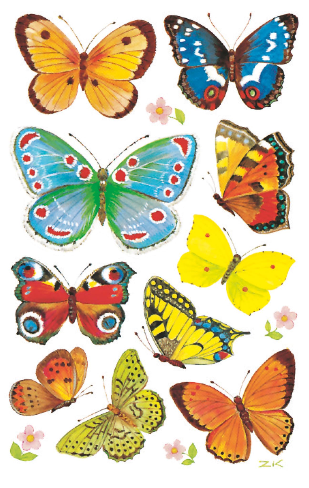 avery-zweckform-4462-z-design-deko-sticker-schmetterlinge-30-selbstklebende-papi image 2