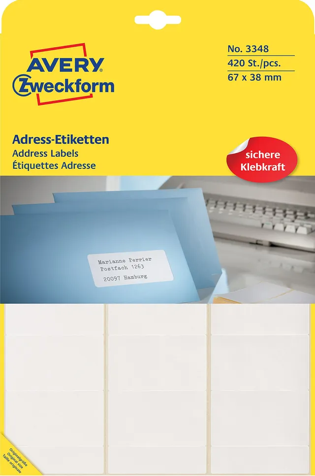 avery-zweckform-3348-adress-etiketten-papier-matt-67-x-38-mm-420-etiketten-wei image 1