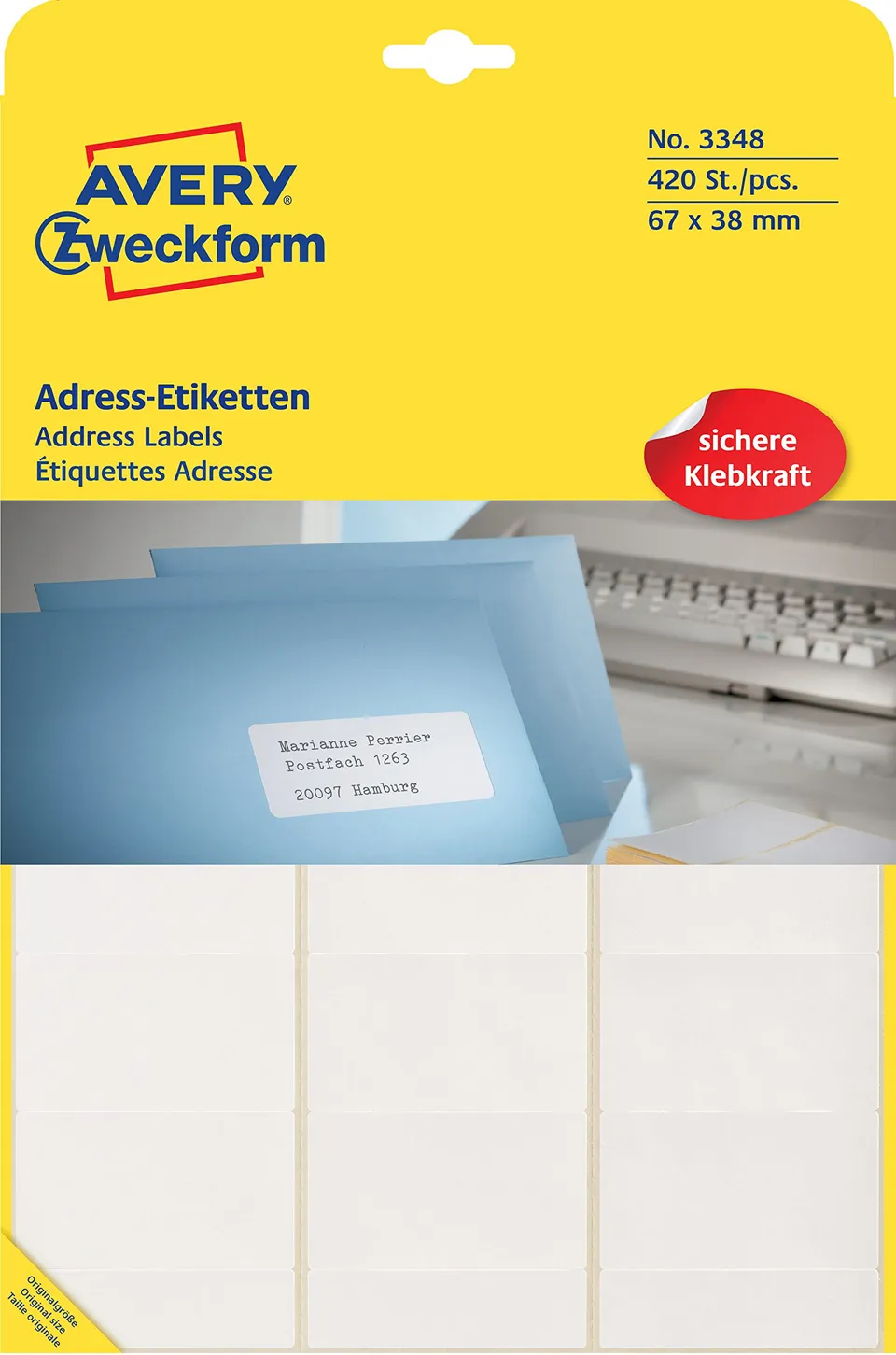 avery-zweckform-3348-adress-etiketten-papier-matt-67-x-38-mm-420-etiketten-wei image 1