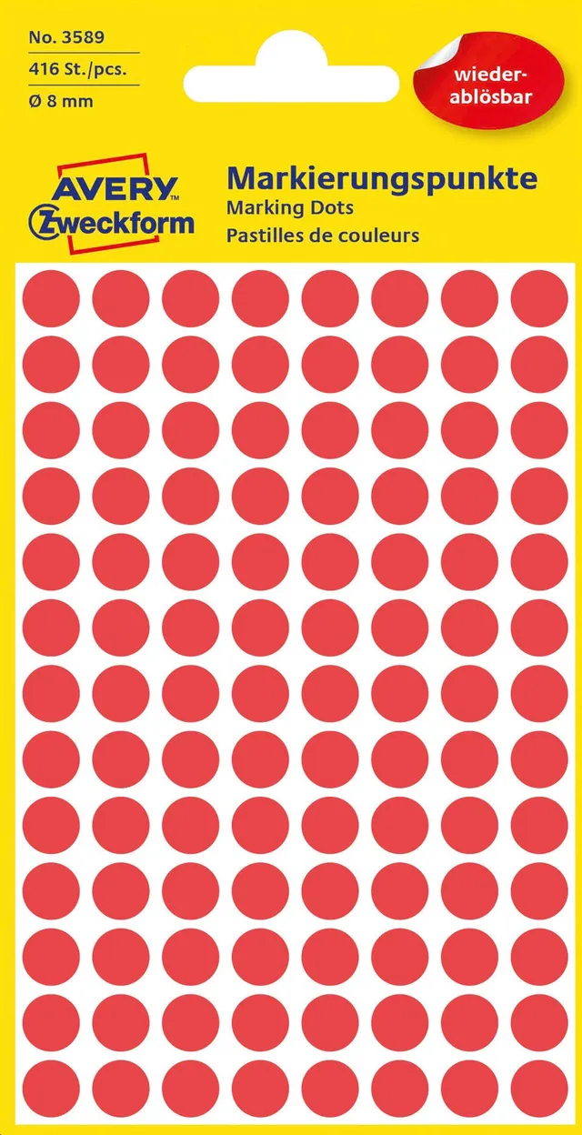 avery-zweckform-3589-markierungspunkte-8-mm-rot-abl-sbar-416-st-ck image 1