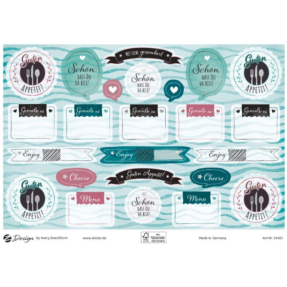 avery-zweckform-54561-dekosticker-tischdeko-48-aufkleber-auf-a5-bogen-mit-silber image 2
